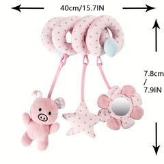 Baby Spiral Hanging Stroller and Car Seat Toys High Contrast Sensory Toy