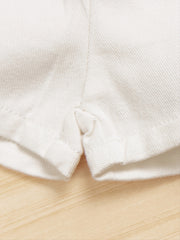 Baby Girls Bow Ruffle Elastic Waist Shorts