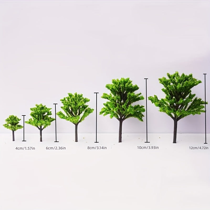 Green Plastic Model Tree for Fairy Gardens DIY Crafts and Micro Landscape Decor