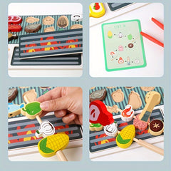 Kids BBQ Toy Set with Food and Utensils