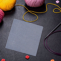 8pcs 7 Count Square Canvas Mesh 10x10cm Plastic Mesh for Embroidery Yarn