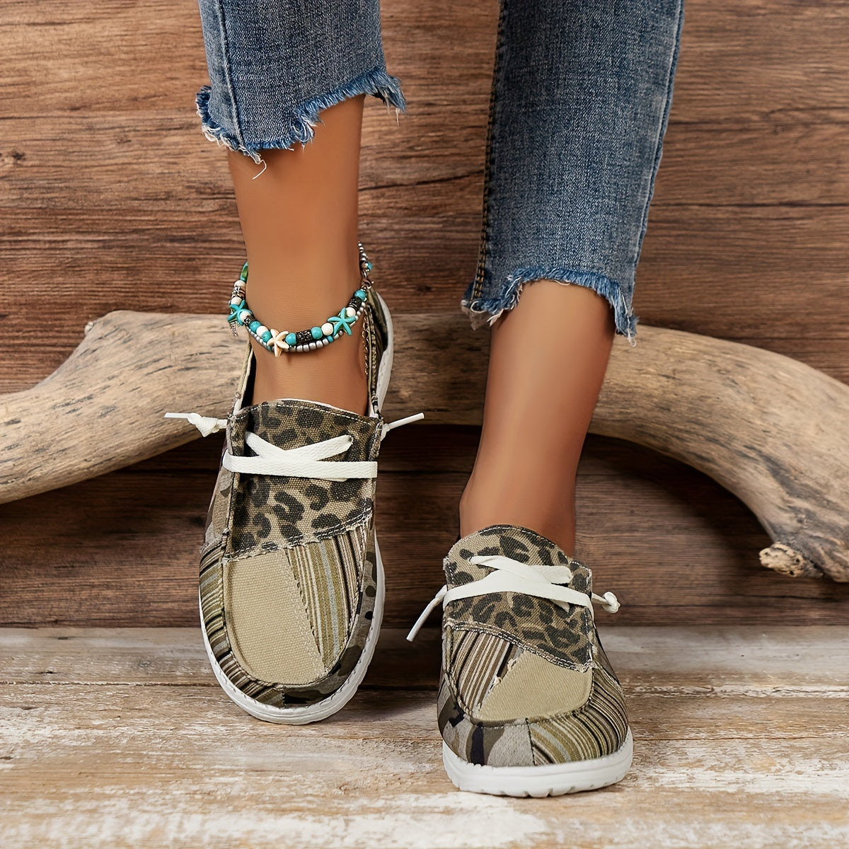 Women's Flat Loafers Lightweight Canvas Shoes