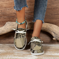 Women's Flat Loafers Lightweight Canvas Shoes