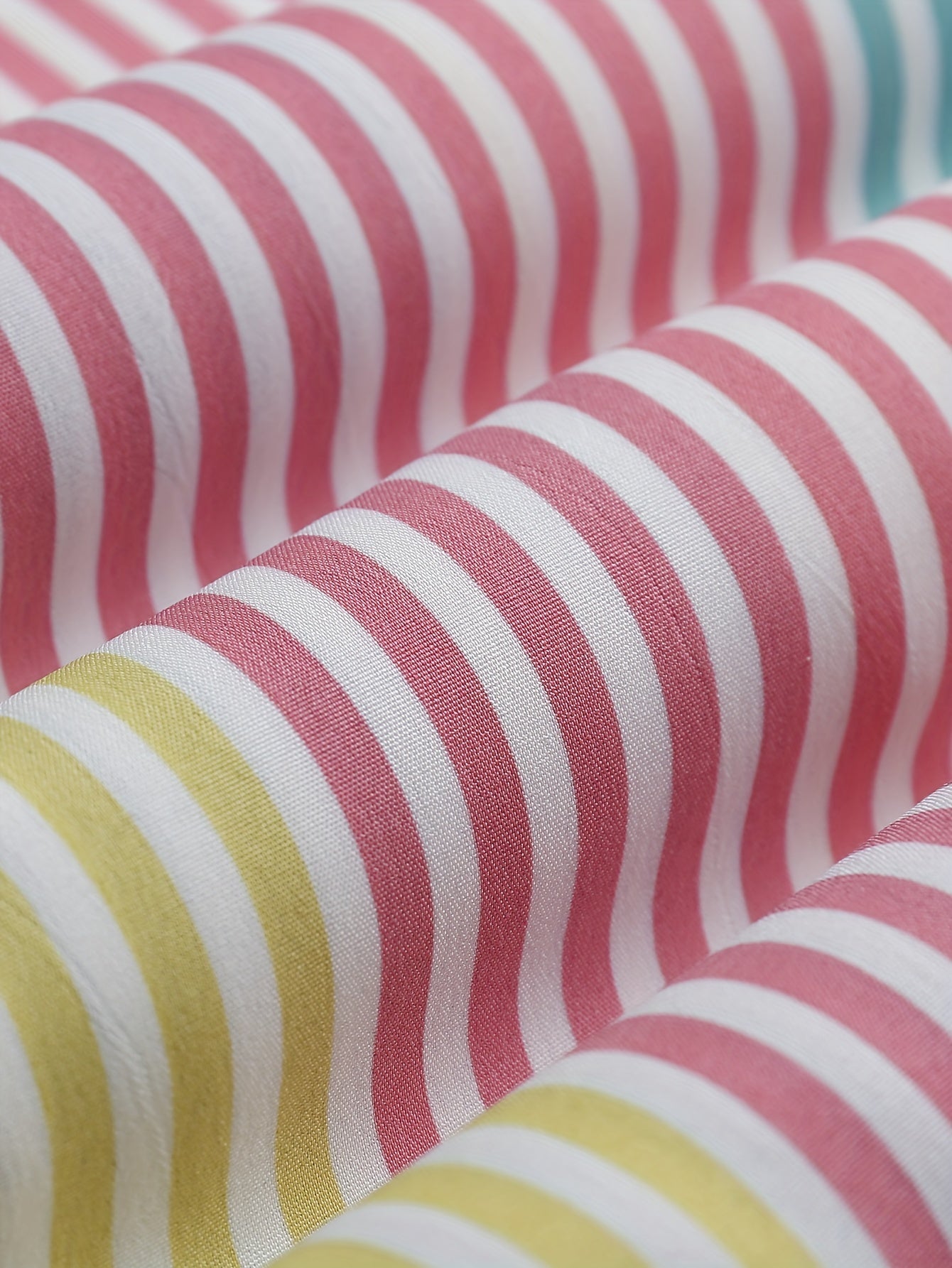 Plus Size Stripe Print Button Up Long Sleeve Shirt Top