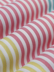 Plus Size Stripe Print Button Up Long Sleeve Shirt Top