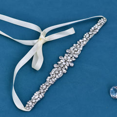Handcrafted Rhinestone Bridal Sash Wedding Dress Accessory for Parties