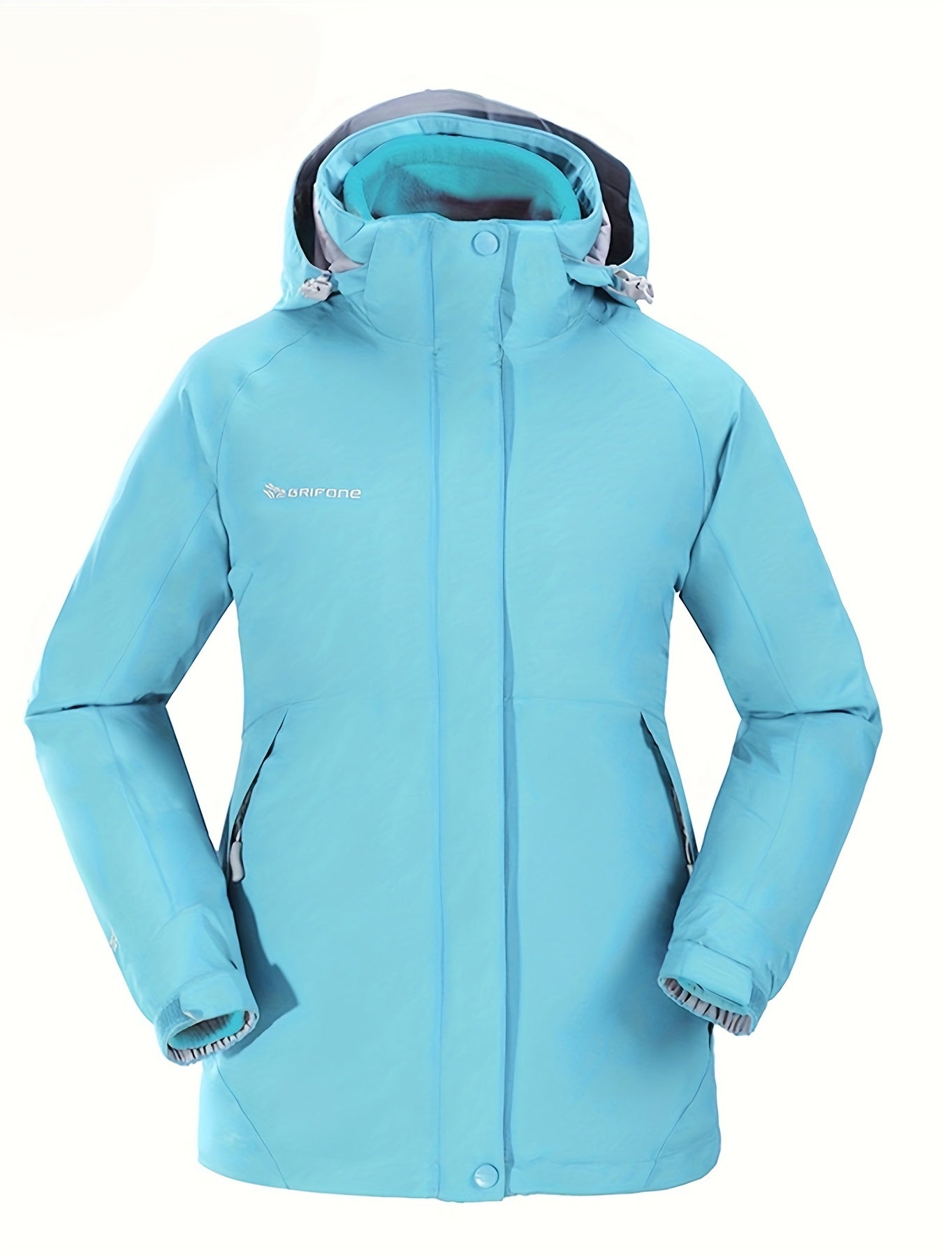 Outdoor Ski Jacket Windproof Waterproof Fleece Lined Thermal Hooded Jacke