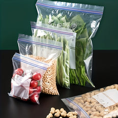 130pcs Double Sealing Food Storage Bags Clear Storage Bag For Snacks Nuts
