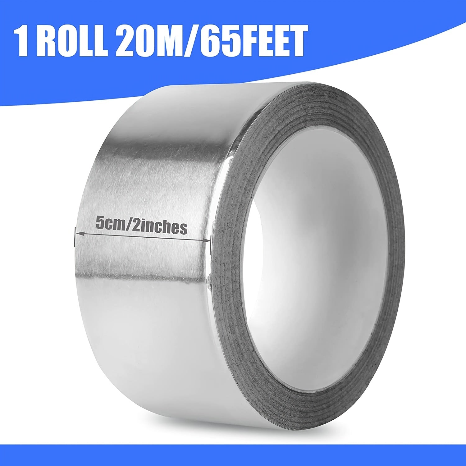 2" x 65' Heavy-Duty Aluminum Foil Tape Insulation Ductwork Dryer Vent