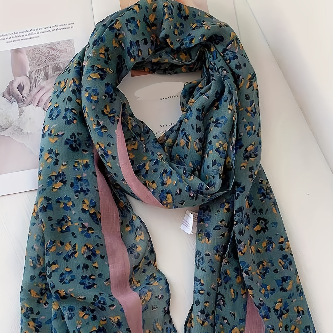 Printed Scarf Tassel Shawl for Women