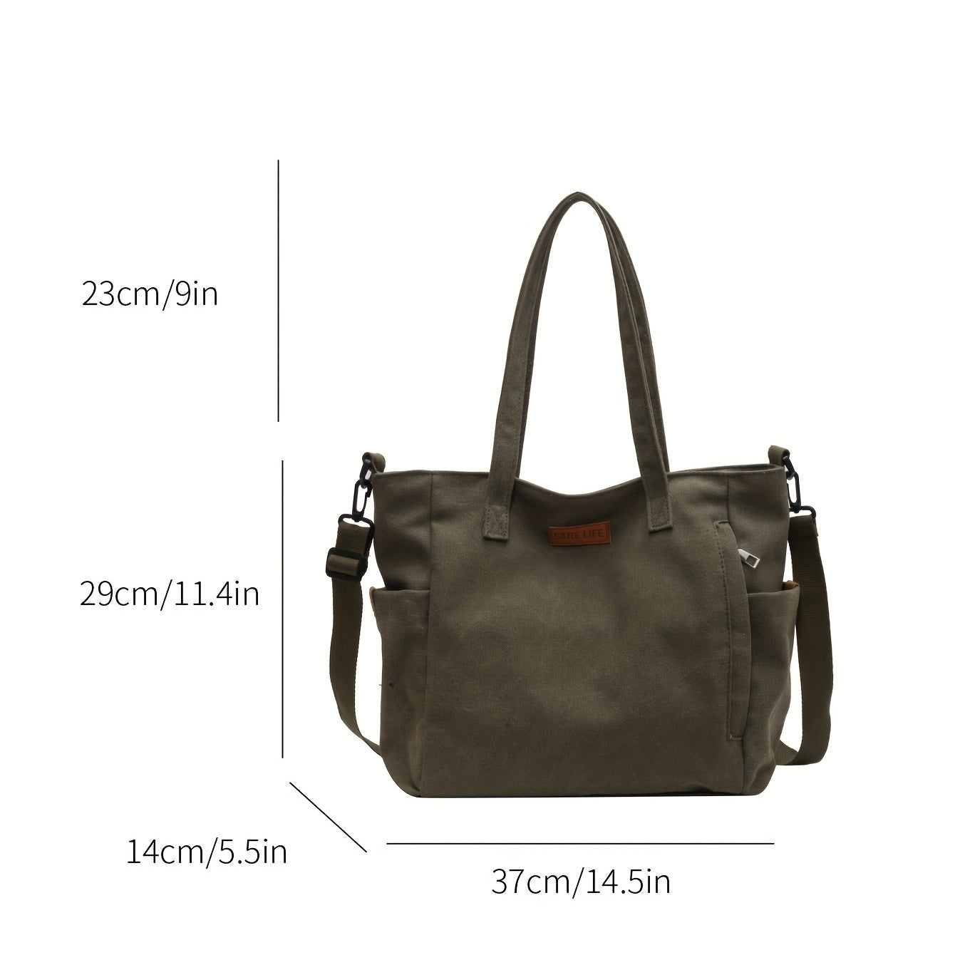Vintage Crossbody Bag Retro Canvas Shoulder Tote Bag