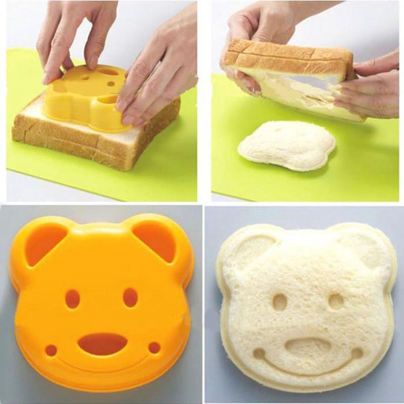 Little Bear Shape Sandwich Mold Bread Maker DIY Mold Kitchen Accessories