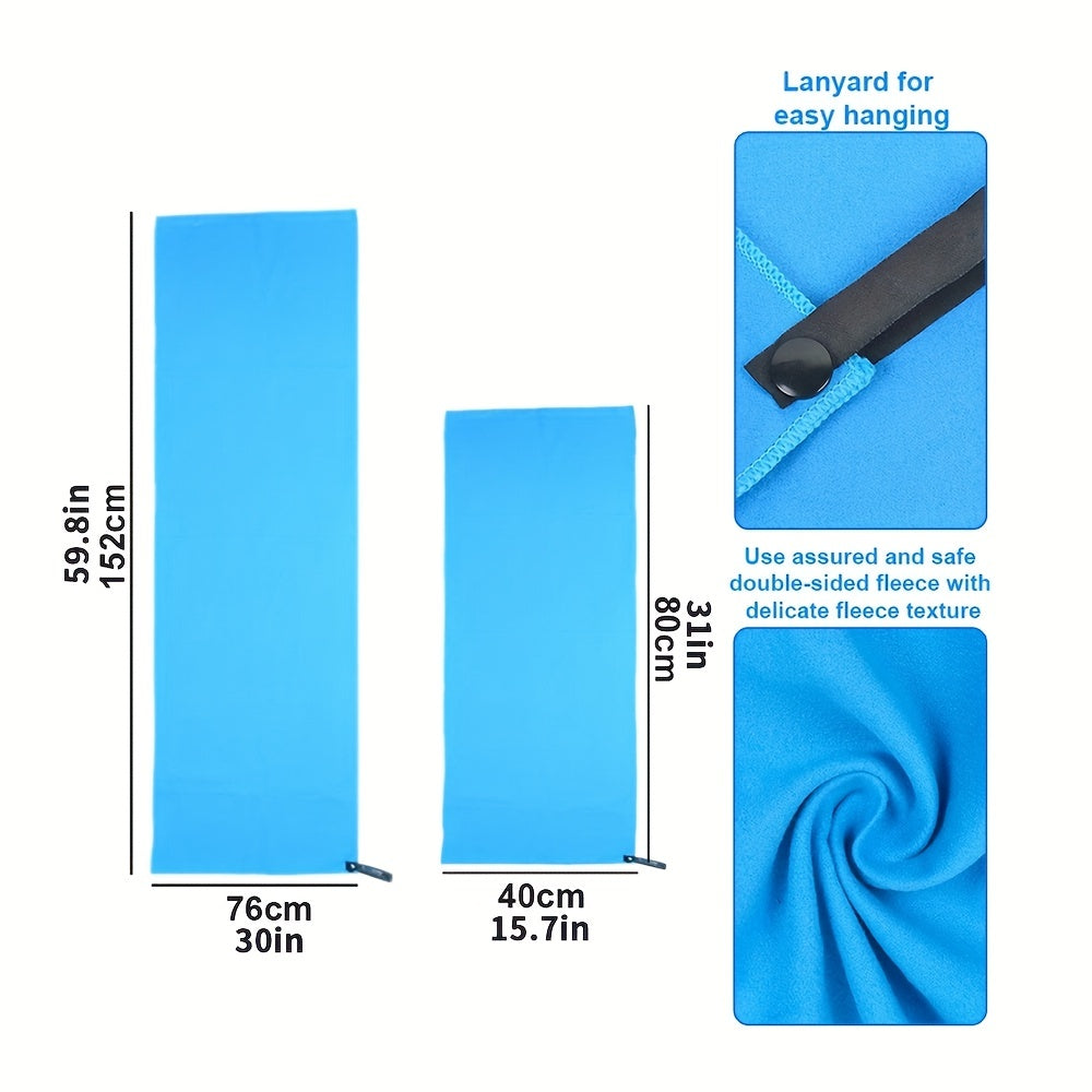 2pcs Fast Drying Microfiber Towel for Camping, Gym & Travel