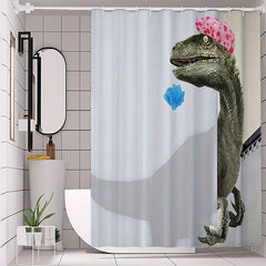 Waterproof Dinosaur Shower Curtain - Bathroom Decor