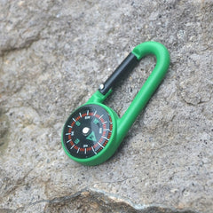 Plastic Carabiner Compass Keychain for Outdoor Camping