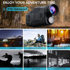 Night Vision Monocular 5x Zoom 1080P Telescope USB Charging Cable
