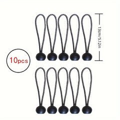 20PCS Outdoor Tent Clips & Elastic Rope Awning Clamps Camping Accessories