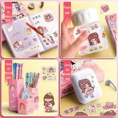 100pcs Random Cartoon Sticker for DIY Journal Diary Decoration