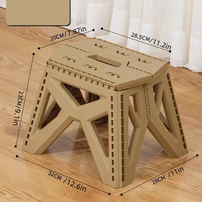 Portable Folding Stool Non slip Surface Holds 136 KG