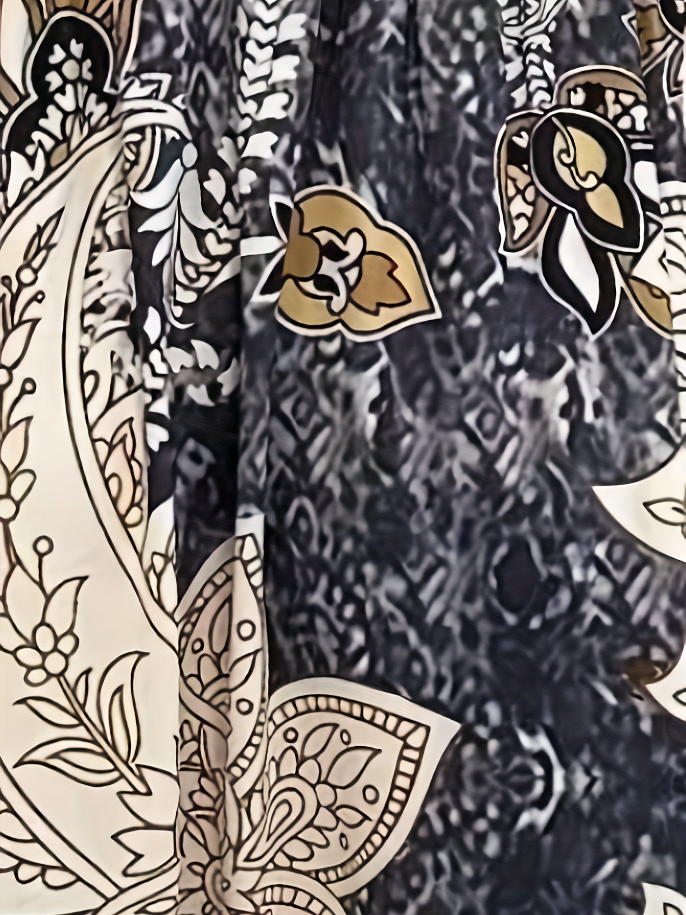  Paisley Print Half Sleeve Casual Dress