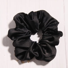 Solid Silk Scrunchies For Women Girls Soft Hair Ties