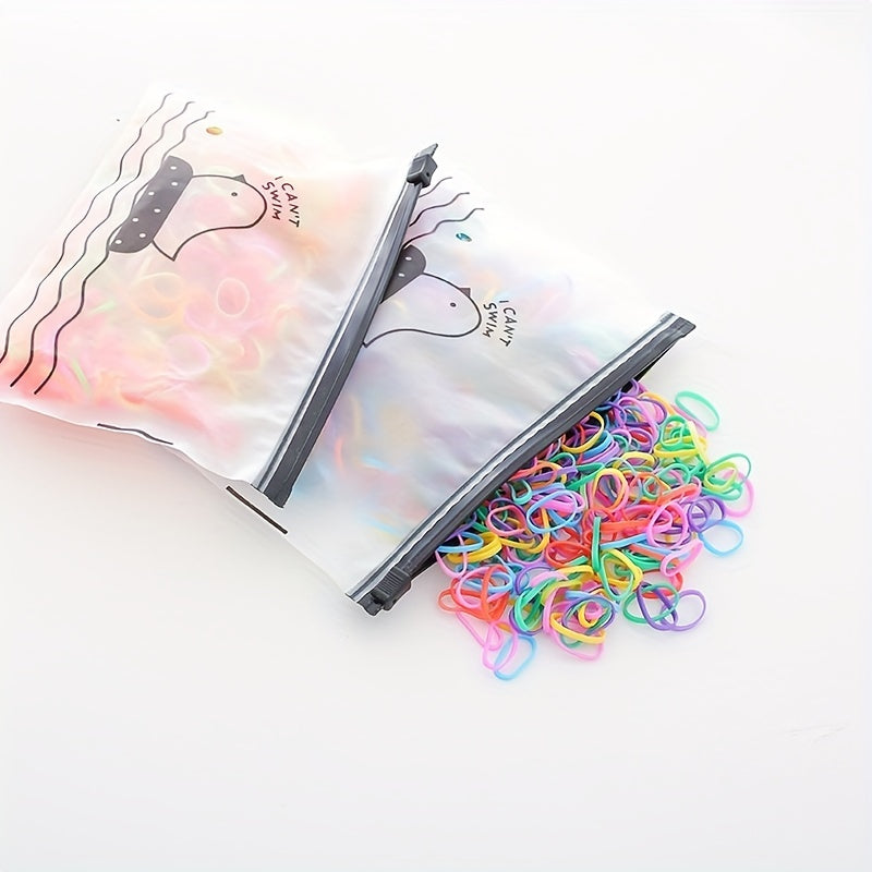 500pcs Children's Hair Ties Elastic Hair Ropes All match Hair Accessories