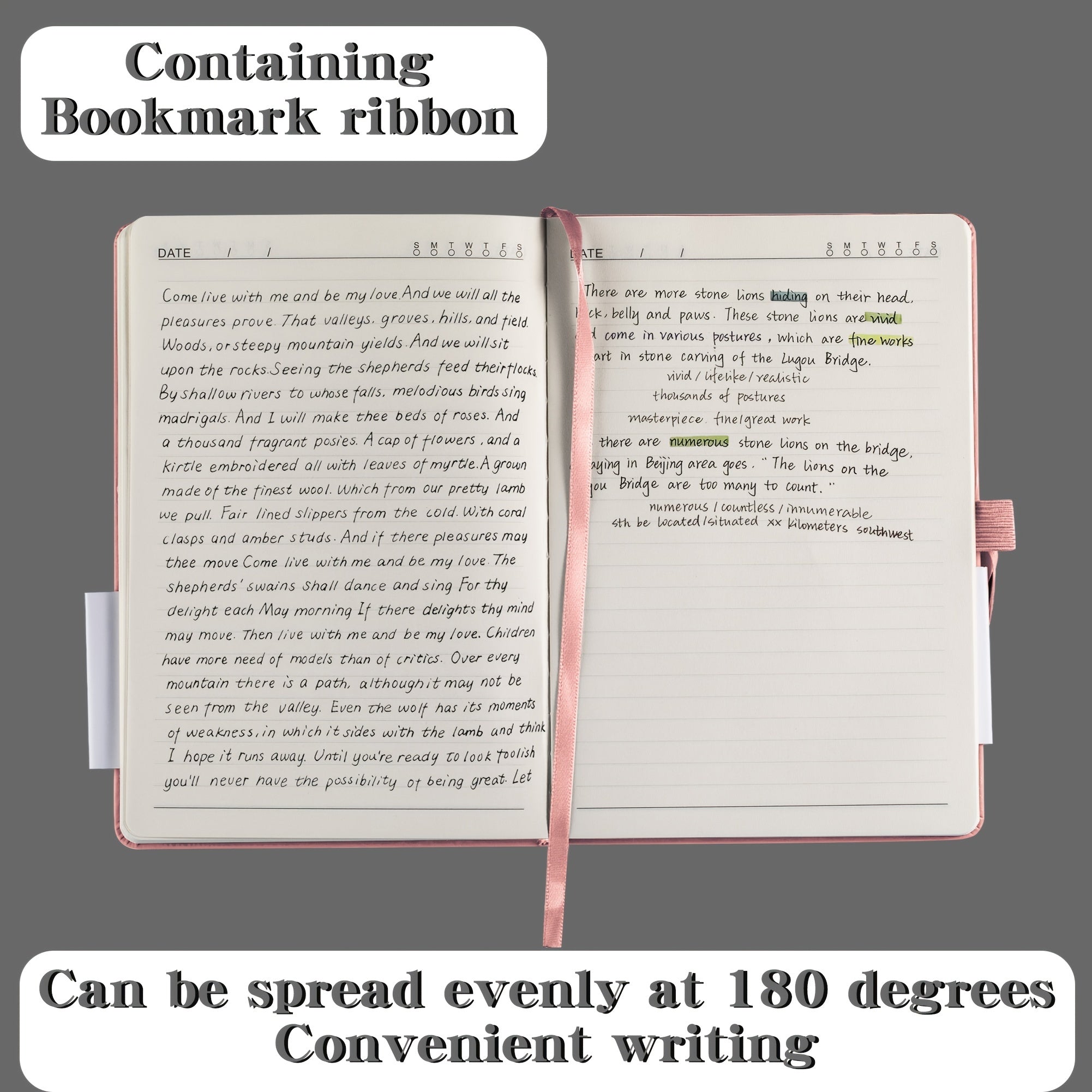 Gray A5 A6 Strap Book Notebook Business Notepad Small Book Portable Book Notepad