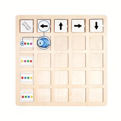 Educational Wooden Fish Puzzle Toy - Learn Directions and Colors
