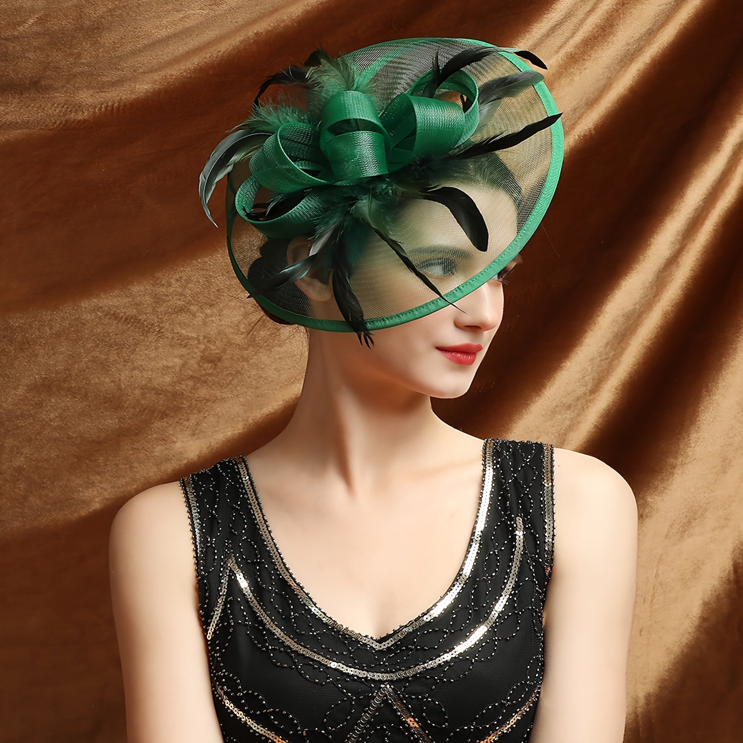 St Patrick's Green Feather Fascinator Headband