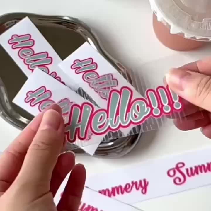 Custom Holographic Name Transfer Stickers for Cups and Laptops