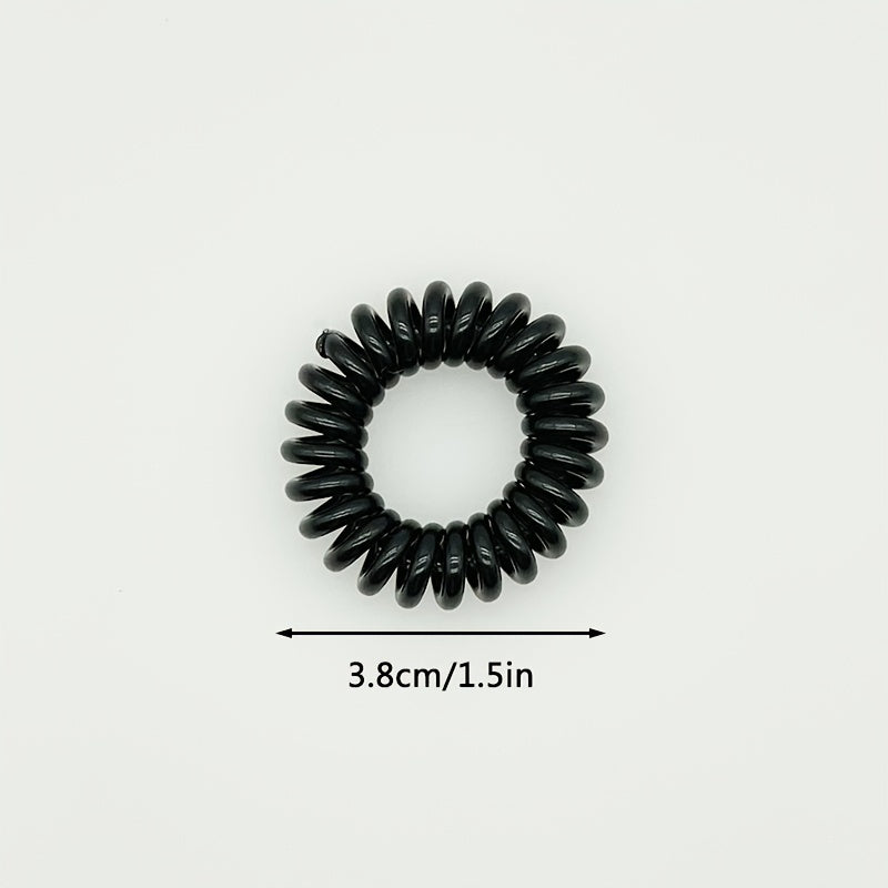18pcs Tel Cord Hair Tie Elastic Bands Ponytail Holder Headband
