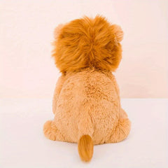 Lion Plush Toy Textured Mane Mixed Colors Soft Polyester Stuffed Animal
