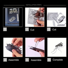 DIY Metal Insect Model 3D Puzzle Creative Toy Mosquito Craft Home Decor