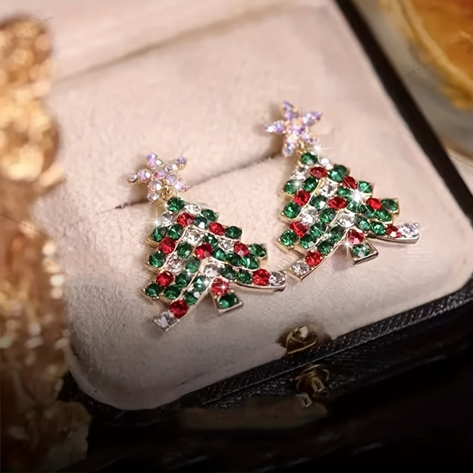 Christmas Tree Stud Earrings Woman Girl Holiday Gift