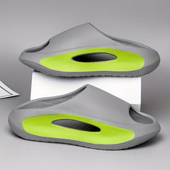 Women's Colorblock Pillow Slides Soft Sole Slip On Indoor Outdoor Shoes