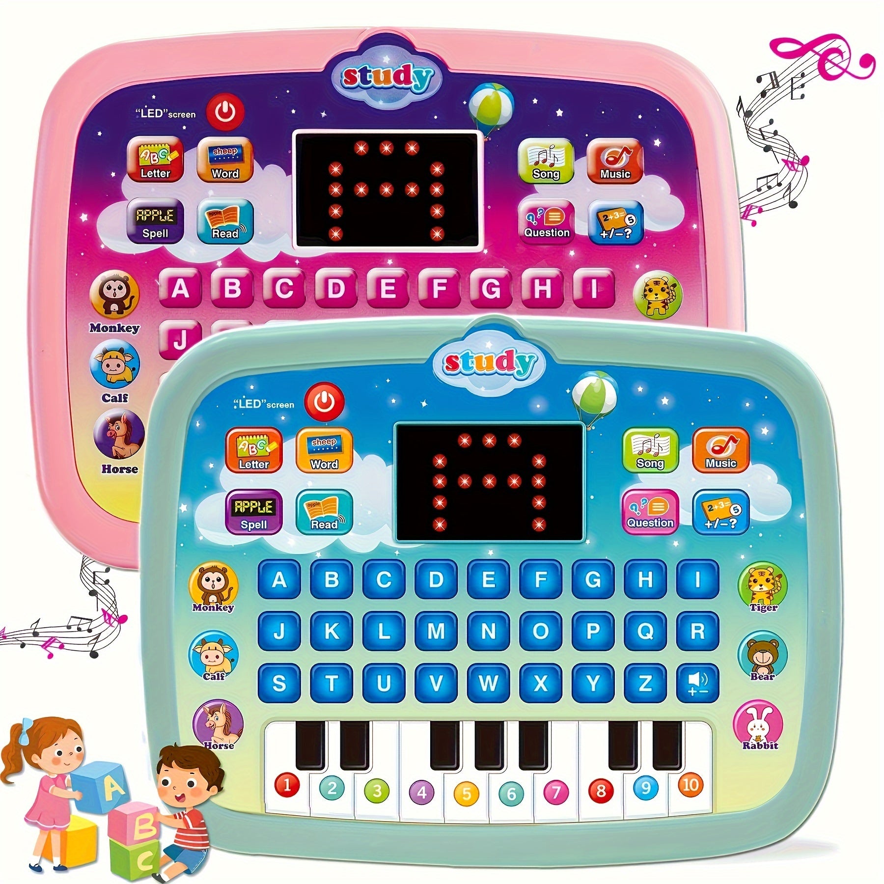 Interactive Learning Mat for Kids with LED Screen