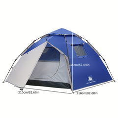 Automatic Spring Tent for 3-4 Person Outdoor Camping Sunshade Rainproof