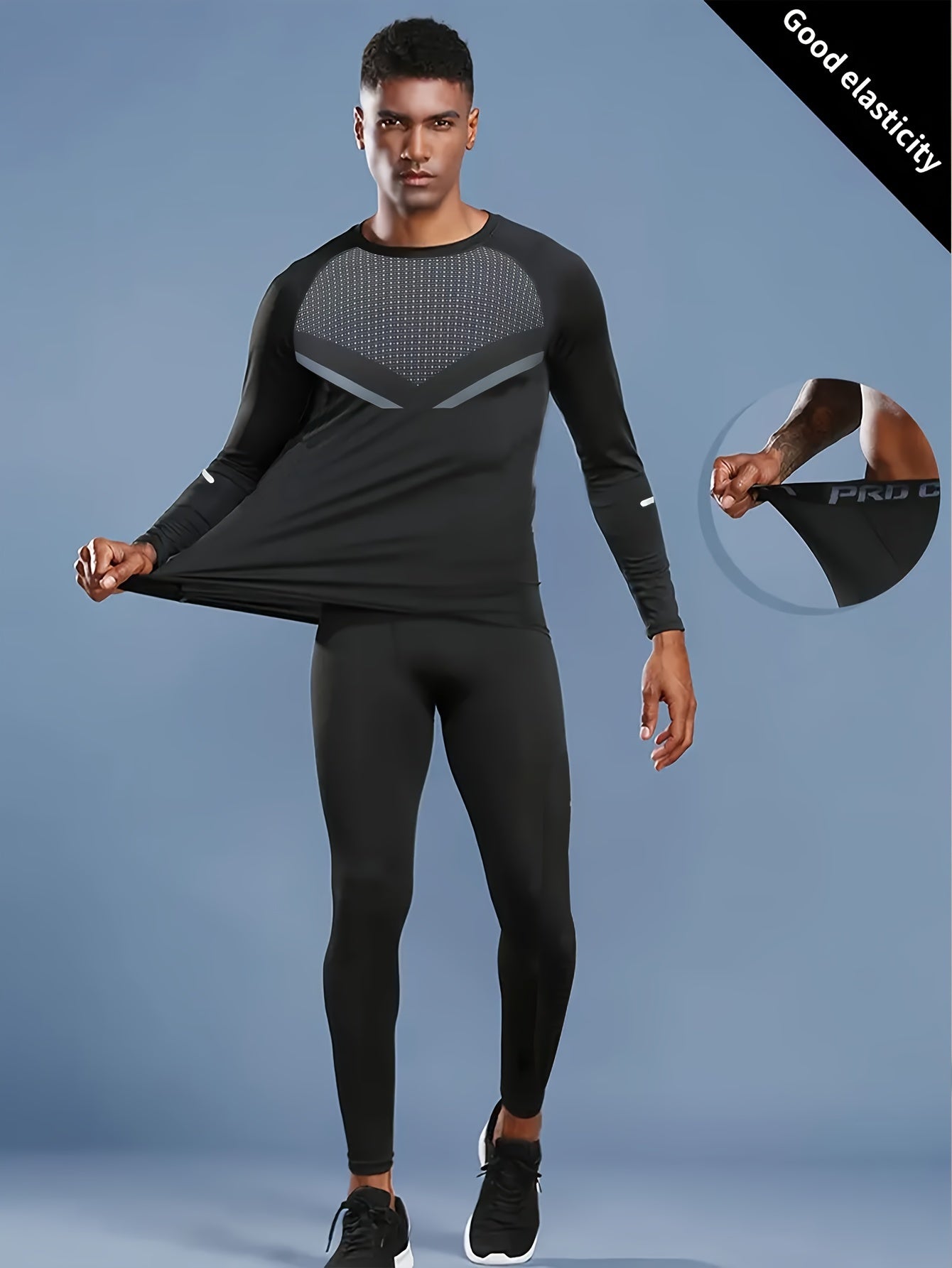 Men's 2 Piece Skinny Fit T-Shirt and Leggings Set