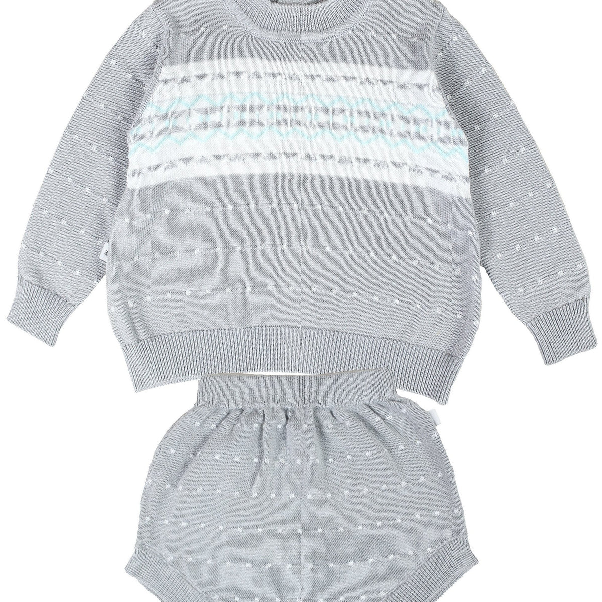 Baby Knitted Preppy Style Sweater Set for Boys and Girls