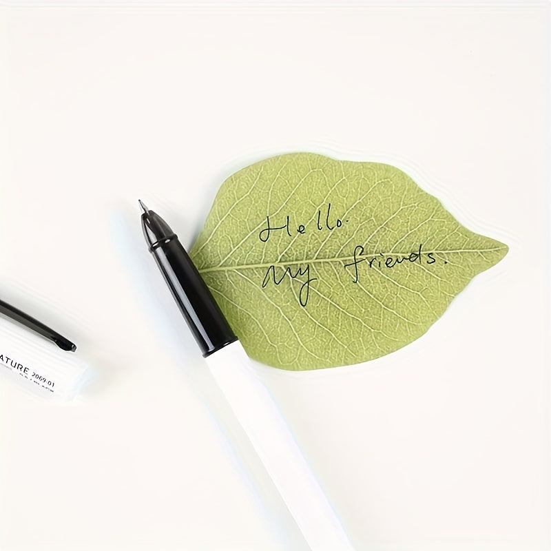 50 Sheets Tree Leaf Sticky Notes Message Stickers Note Paper