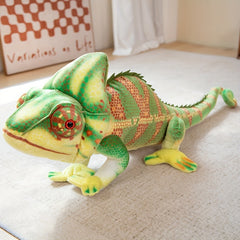 Soft Cuddly Chameleon Plush Toy Realistic Lizard Stuffed Animal