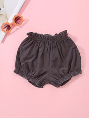 Toddler Girls Cotton Ruffle Trim Shorts Kids Summer Clothes