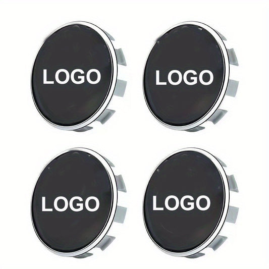 4pcs 68mm Wheel Center Caps Hub Cover with Tire Valve Cover Car Emblem
