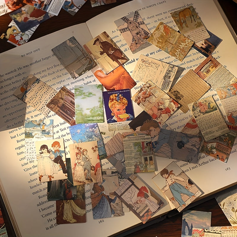 100 Pcs Mini Retro Tent Paper DIY Scrapbook Material