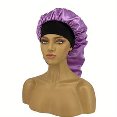 Silky Long Bonnet For Sleeping Solid Night Cap For Women