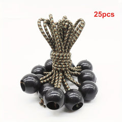 25pcs 5.5in Ball Bungee Cords Canopy Tarp Straps Tent Poles Elastic String