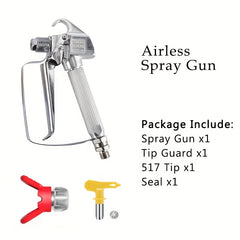 Airless Paint Spray Gun Set with Swivel Joint & 517 Tip