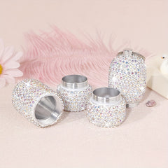 Sparkling Waterproof Keychain Pill Holder Diamond Emergency Medicine Bottle