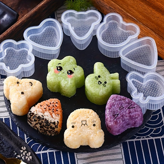 Japanese Onigiri Mold Set - Sushi Makers for Bento Box