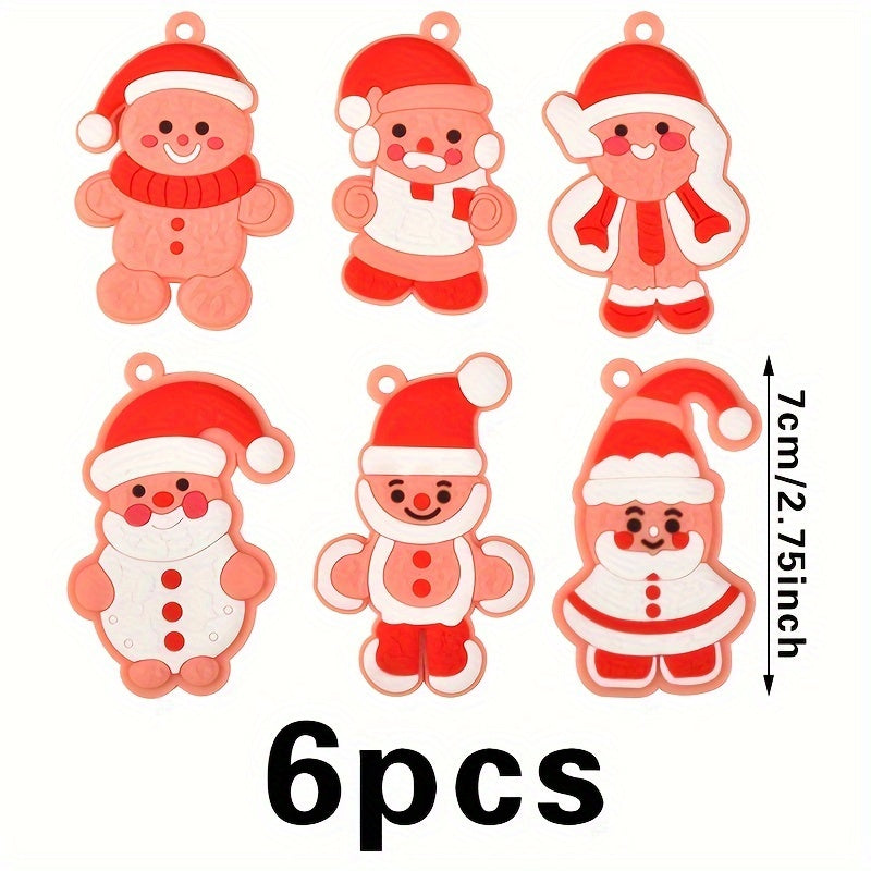 6pcs Gingerbread Man Christmas Tree Ornaments Family Party Decor